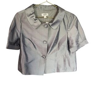 Ann Taylor Loft 100%silk cropped Jacket Size 12P NWT
